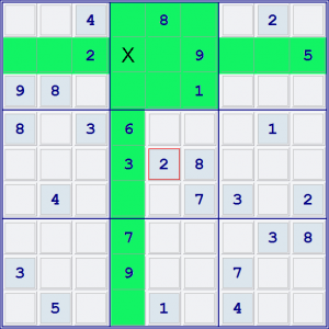 Finding a sudoku naked single among its peers 