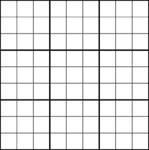 Empty sudoku grid